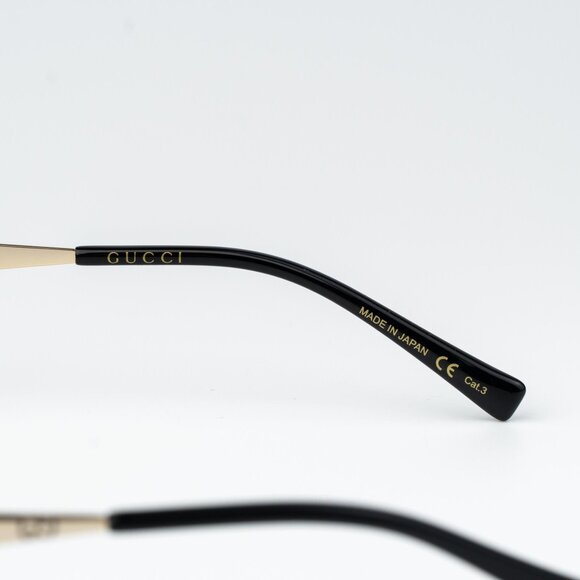 Gucci Men Sunglasses Gold Grey Cat Eye GG1853S 001 NEW AUTHENTIC - Picture 7 of 14